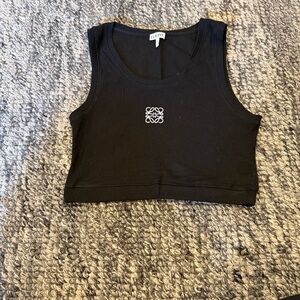 Loewe Black Sleeveless Crop Top XS